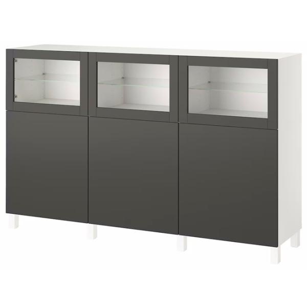 Dulap de bucătărie Ikea Besta/Lappviken/Sindvik Gray / Sticlă photo 1 Dulap de bucătărie Ikea Besta/Lappviken/Sindvik Gray / Sticlă photo 1