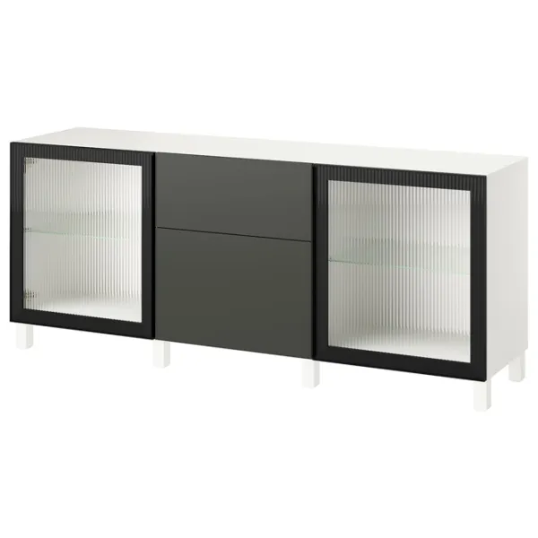 Dulap de bucătărie Ikea Besta/Lappviken/Stubbarp/Fallsvik Gray / Sticlă photo 1 Dulap de bucătărie Ikea Besta/Lappviken/Stubbarp/Fallsvik Gray / Sticlă photo 1