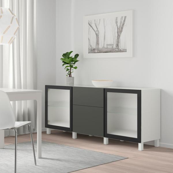 Dulap de bucătărie Ikea Besta/Lappviken/Stubbarp/Fallsvik Gray / Sticlă photo 2 Dulap de bucătărie Ikea Besta/Lappviken/Stubbarp/Fallsvik Gray / Sticlă photo 2