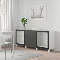 Dulap de bucătărie Ikea Besta/Lappviken/Stubbarp/Fallsvik Gray / Sticlă photo 2