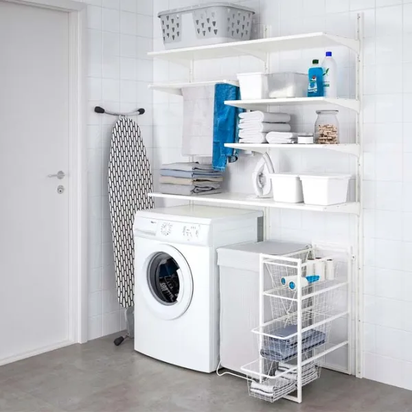 Стеллаж Ikea Jonaxel Белый / Cталь photo 5 Стеллаж Ikea Jonaxel Белый / Cталь photo 5
