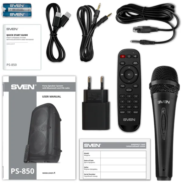 Boxă pentru Party Sven PS-850 100 W / Black photo 14