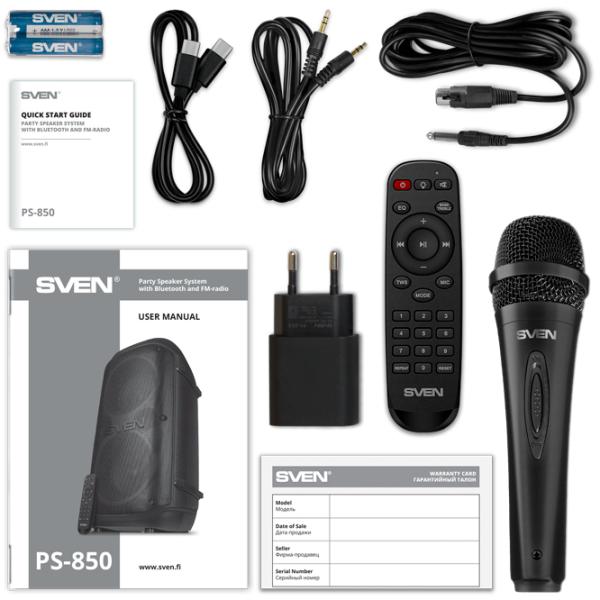 Boxă pentru Party Sven PS-850 100 W / Black photo 14