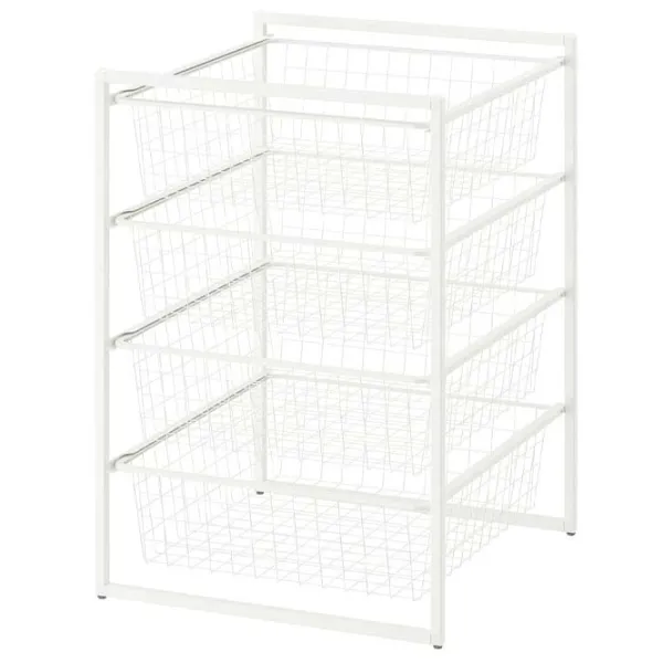 Стеллаж Ikea Jonaxel Белый / Cталь photo 1 Стеллаж Ikea Jonaxel Белый / Cталь photo 1