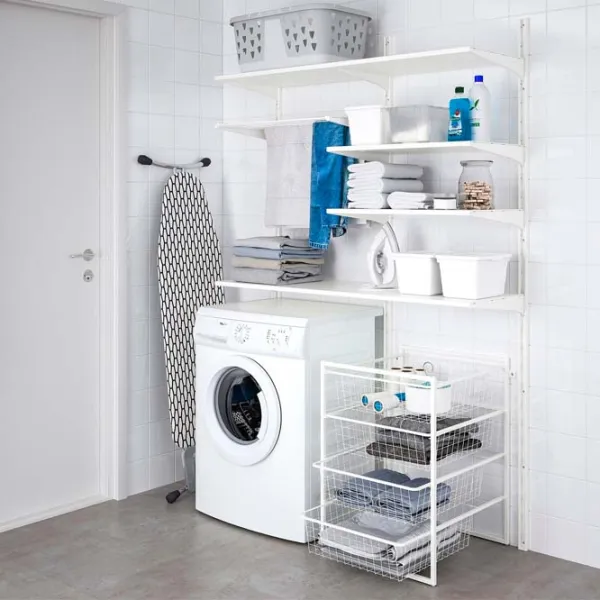 Стеллаж Ikea Jonaxel Белый / Cталь photo 2 Стеллаж Ikea Jonaxel Белый / Cталь photo 2