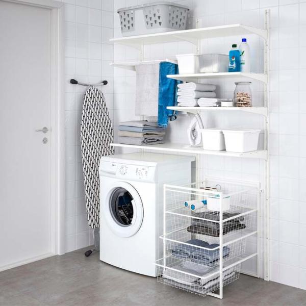 Стеллаж Ikea Jonaxel Белый / Cталь photo 2 Стеллаж Ikea Jonaxel Белый / Cталь photo 2