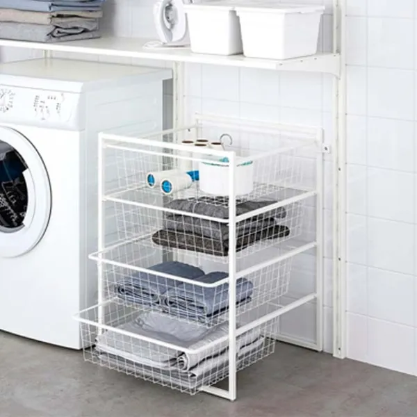 Стеллаж Ikea Jonaxel Белый / Cталь photo 5 Стеллаж Ikea Jonaxel Белый / Cталь photo 5