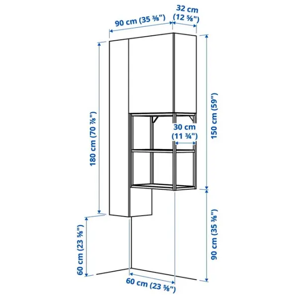 Стеллаж Ikea Enhet Белый / Cталь photo 6 Стеллаж Ikea Enhet Белый / Cталь photo 6