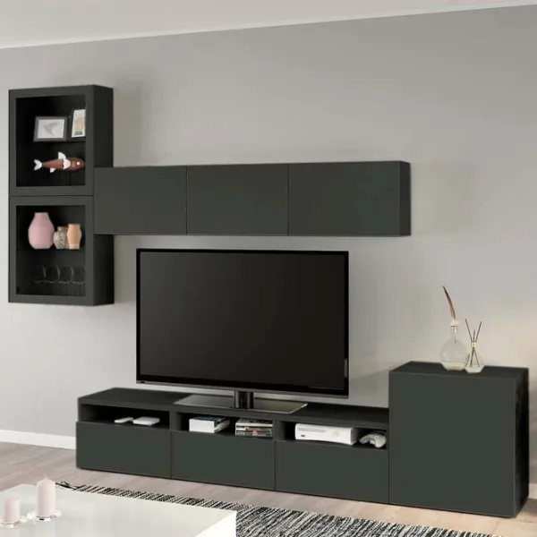 Гостиная Ikea Besta Модульная / Чёрный photo 2 Гостиная Ikea Besta Модульная / Чёрный photo 2