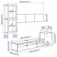 Living Ikea Besta/Selsviken Modulară / White photo 9