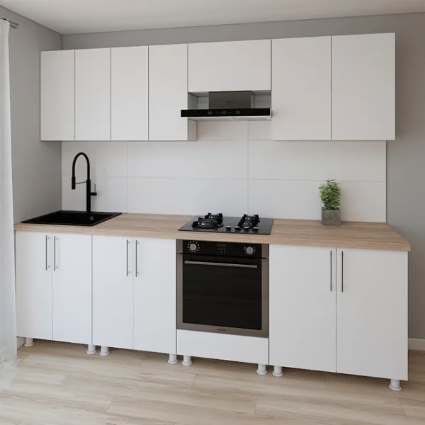 Кухня Smartex K3 ДСП меламин / White photo 2
