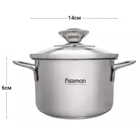 Кастрюля Fissman Bambino 0.9л Нержавеющая сталь / Нержавеющая сталь photo 4