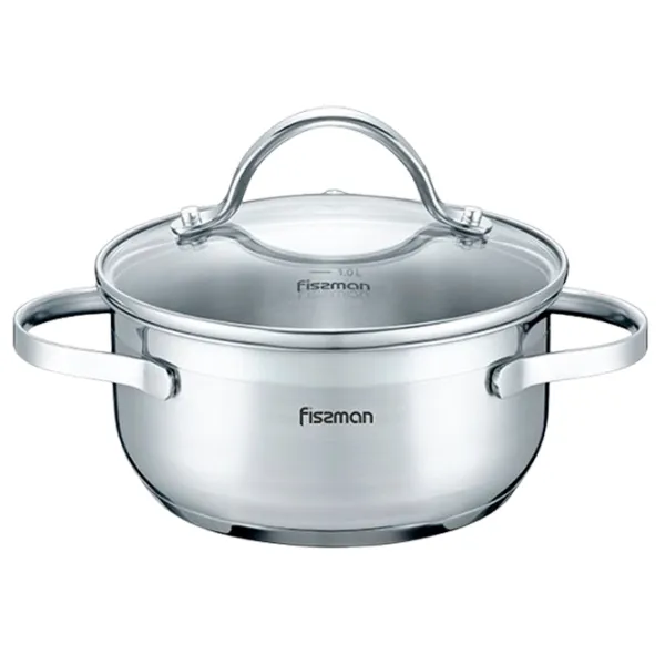 Кастрюля Fissman Luminosa 3л Нержавеющая сталь / Нержавеющая сталь photo 1