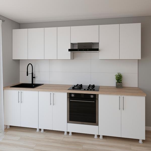 Кухня Smartex K3 ДСП меламин / White photo 2
