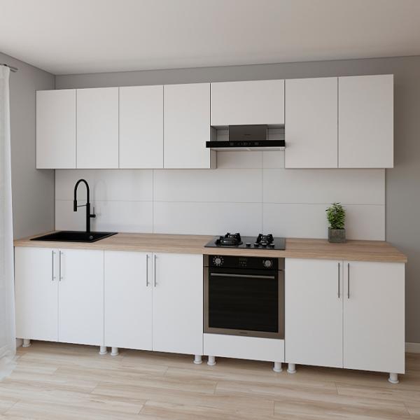Кухня Smartex K3 ДСП меламин / White photo 2