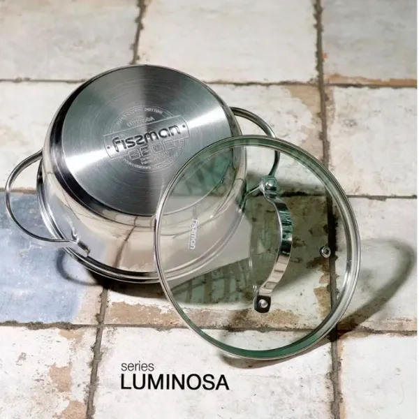 Кастрюля Fissman Luminosa 5.1л Нержавеющая сталь / Нержавеющая сталь photo 5