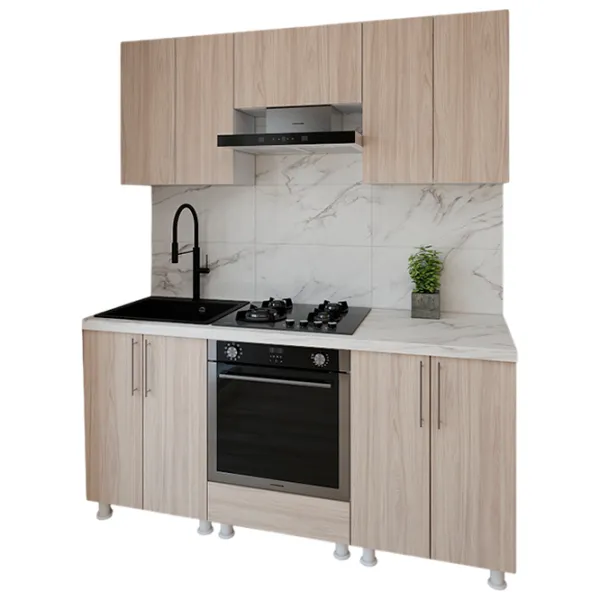 Кухня Smartex K3 ДСП меламин / Светлый Дуб photo 1 Кухня Smartex K3 ДСП меламин / Светлый Дуб photo 1