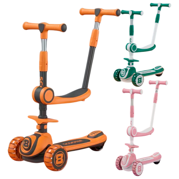 Детский трёхколёсный самокат Scooter BW670 (BW670) 50 кг/ Разноцветный photo 1