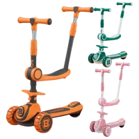 Trotinetă pentru copii cu trei roți Scooter BW670 (BW670) 50 kg/ Multicolor