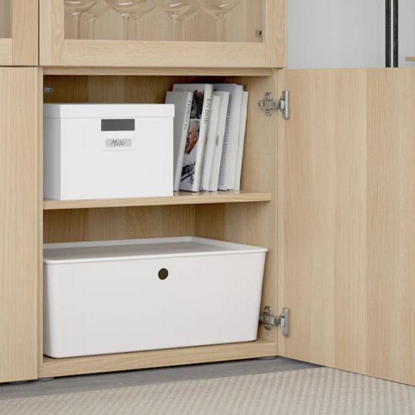 Dulap cu vitrină Ikea Besta/Lappviken/Sindvik Sticlă / Whitewashed Oak photo 5
