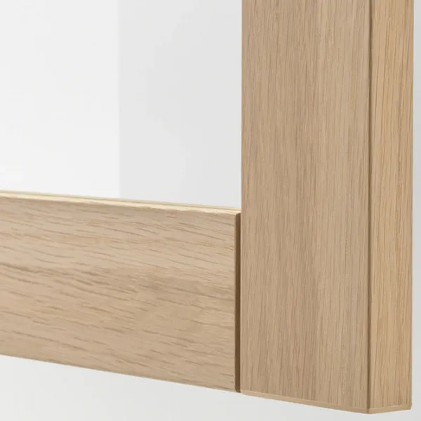 Dulap cu vitrină Ikea Besta/Lappviken/Sindvik Sticlă / Whitewashed Oak photo 6