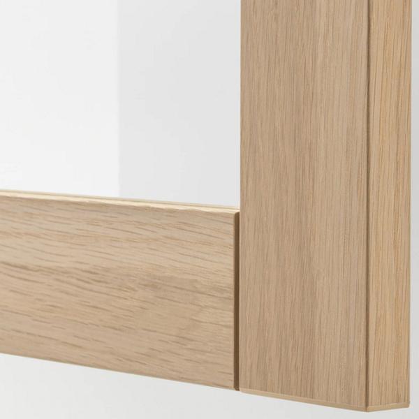 Dulap cu vitrină Ikea Besta/Lappviken/Sindvik Sticlă / Whitewashed Oak photo 6