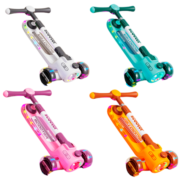 Trotinetă pentru copii cu trei roți Scooter BW2023 (BW2023) 50 kg/ Multicolor photo 2