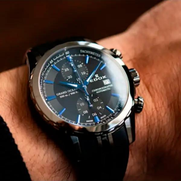 Ceas de mână pentru bărbați Edox 09800-357GNCA-NIBU Mecanic / 43 mm photo 2 Ceas de mână pentru bărbați Edox 09800-357GNCA-NIBU Mecanic / 43 mm photo 2