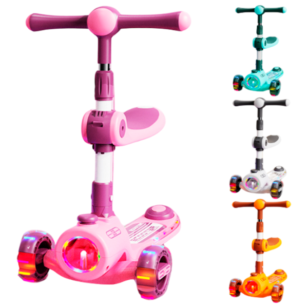 Trotinetă pentru copii cu trei roți Scooter BW2023z (BW2023z) 50 kg/ Multicolor photo 1