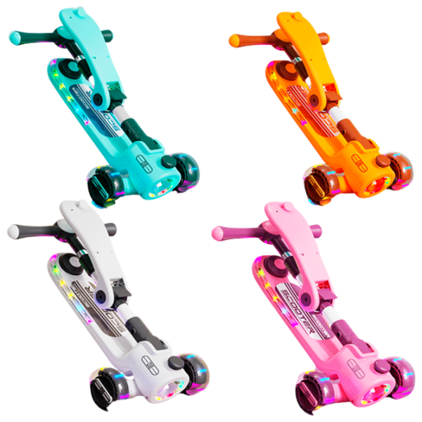 Trotinetă pentru copii cu trei roți Scooter BW2023z (BW2023z) 50 kg/ Multicolor photo 3