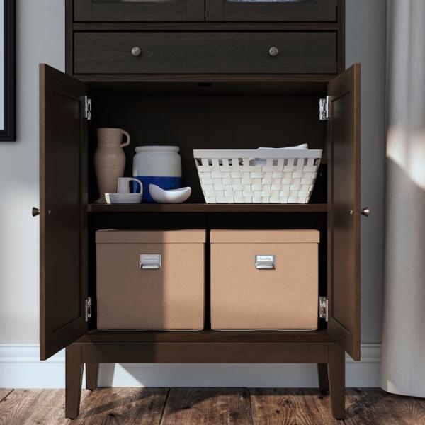 Dulap cu vitrină Ikea Idanas Sticlă / Dark Brown photo 4 Dulap cu vitrină Ikea Idanas Sticlă / Dark Brown photo 4