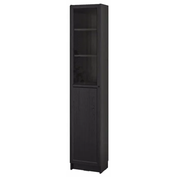 Витрина для гостиной Ikea Billy/Oxberg ДСП / Черный photo 1