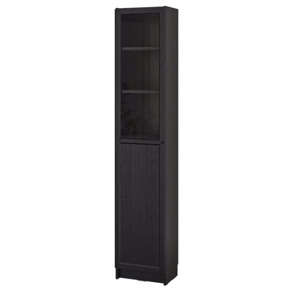 Витрина для гостиной Ikea Billy/Oxberg ДСП / Черный photo 1