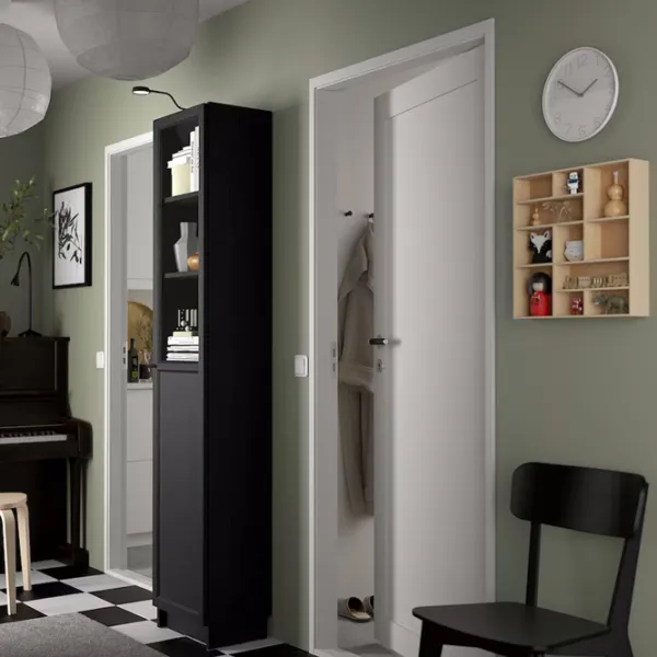 Витрина для гостиной Ikea Billy/Oxberg ДСП / Черный photo 2