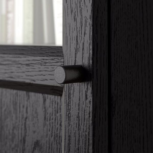 Витрина для гостиной Ikea Billy/Oxberg ДСП / Черный photo 4