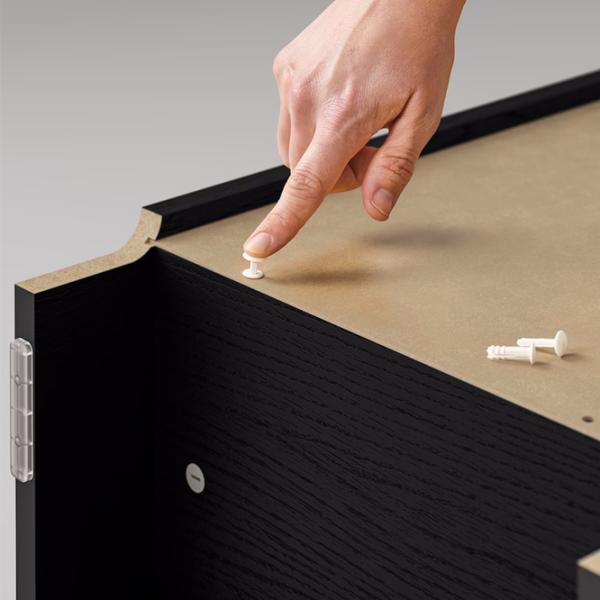 Витрина для гостиной Ikea Billy/Oxberg ДСП / Черный photo 5