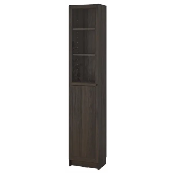 Витрина для гостиной Ikea Billy/Oxberg ДСП / Темно Коричневый photo 1
