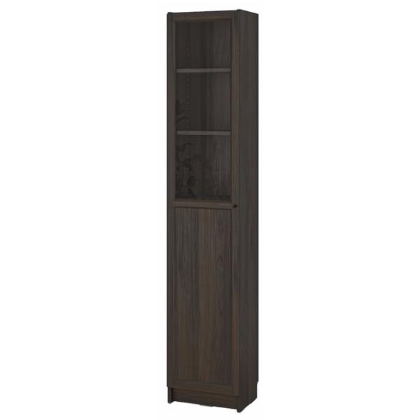 Витрина для гостиной Ikea Billy/Oxberg ДСП / Темно Коричневый photo 1