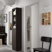 Витрина для гостиной Ikea Billy/Oxberg ДСП / Темно Коричневый photo 2