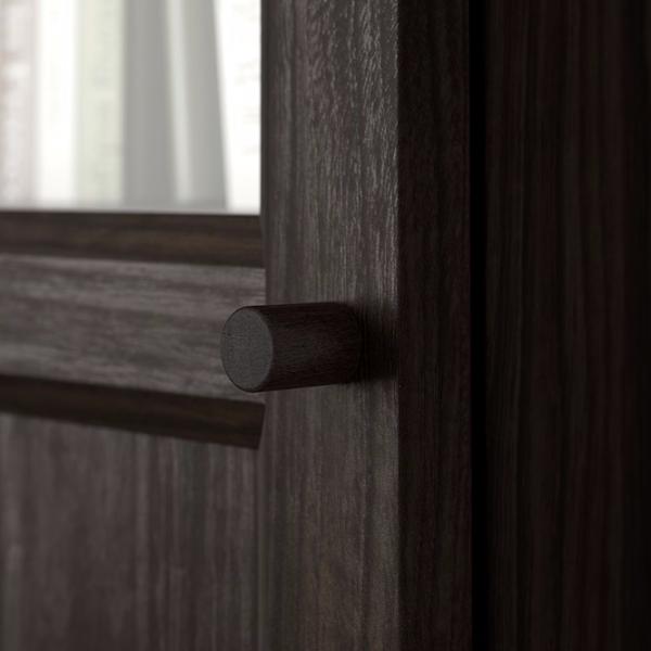Витрина для гостиной Ikea Billy/Oxberg ДСП / Темно Коричневый photo 4