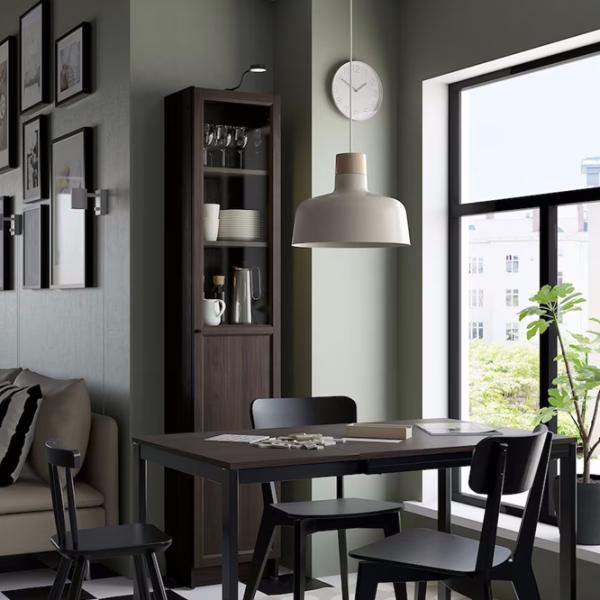 Витрина для гостиной Ikea Billy/Oxberg ДСП / Темно Коричневый photo 6