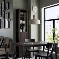 Витрина для гостиной Ikea Billy/Oxberg ДСП / Темно Коричневый photo 6