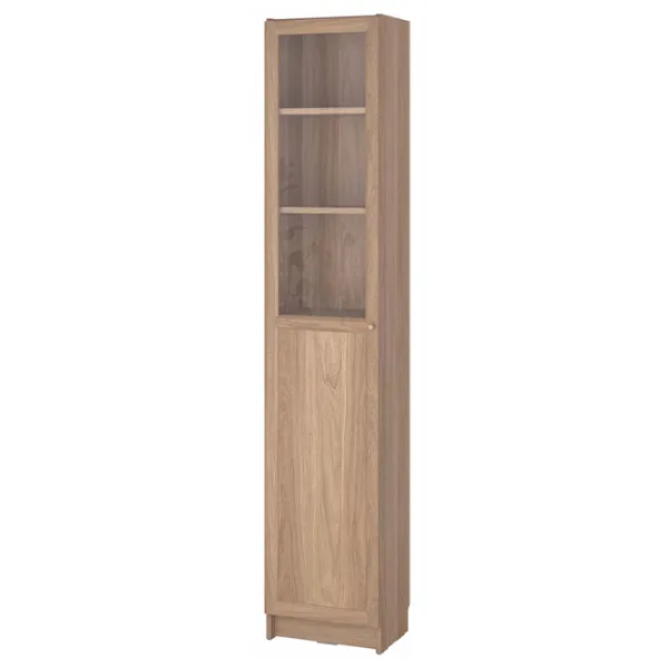Витрина для гостиной Ikea Billy/Oxberg ДСП / Oak photo 1
