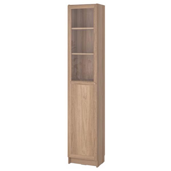 Витрина для гостиной Ikea Billy/Oxberg ДСП / Oak photo 1