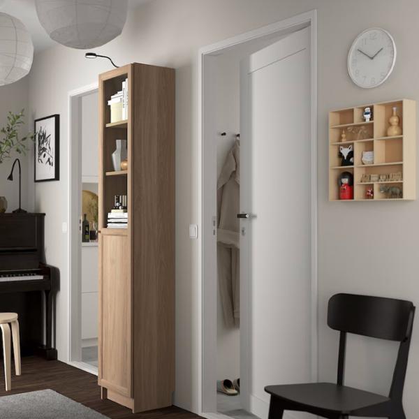 Витрина для гостиной Ikea Billy/Oxberg ДСП / Oak photo 2
