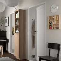 Витрина для гостиной Ikea Billy/Oxberg ДСП / Oak photo 2