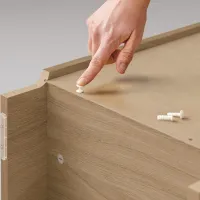 Витрина для гостиной Ikea Billy/Oxberg ДСП / Oak photo 5