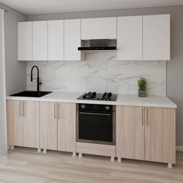 Кухня Smartex K3 ДСП меламин / Светлый Дуб photo 2 Кухня Smartex K3 ДСП меламин / Светлый Дуб photo 2