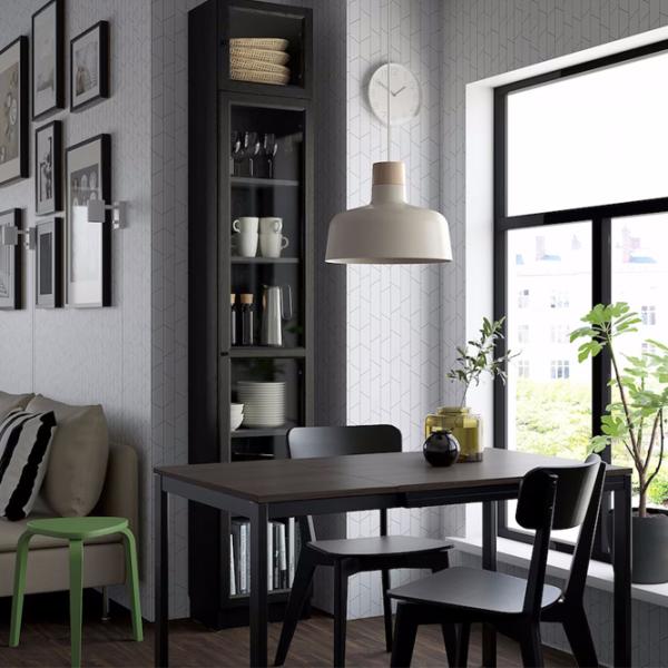 Dulap cu vitrină Ikea Billy/Oxberg PAL / Black photo 2 Dulap cu vitrină Ikea Billy/Oxberg PAL / Black photo 2