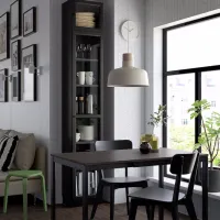 Dulap cu vitrină Ikea Billy/Oxberg PAL / Black photo 2